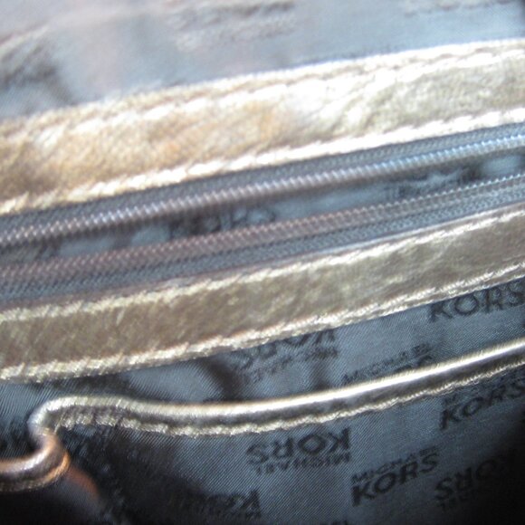 Michael Kors Metallic Bronze hobo purse - Picture 5 of 6